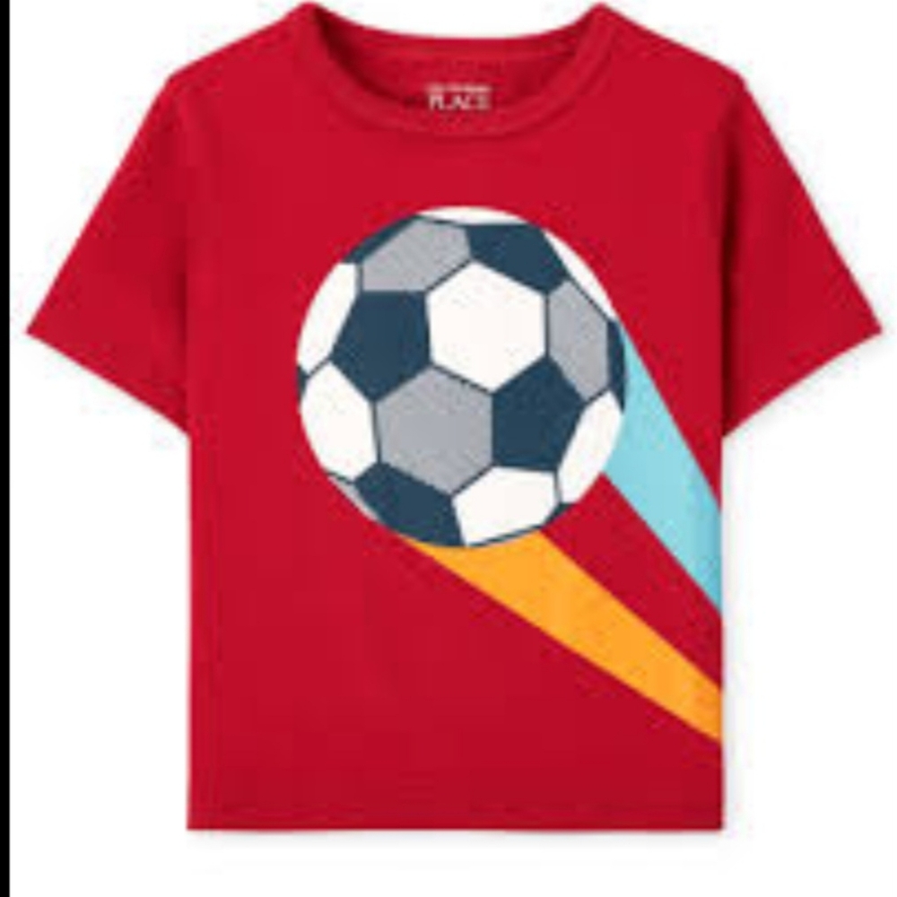 Toddler Boys Soccer Graphic Tee Classic Red